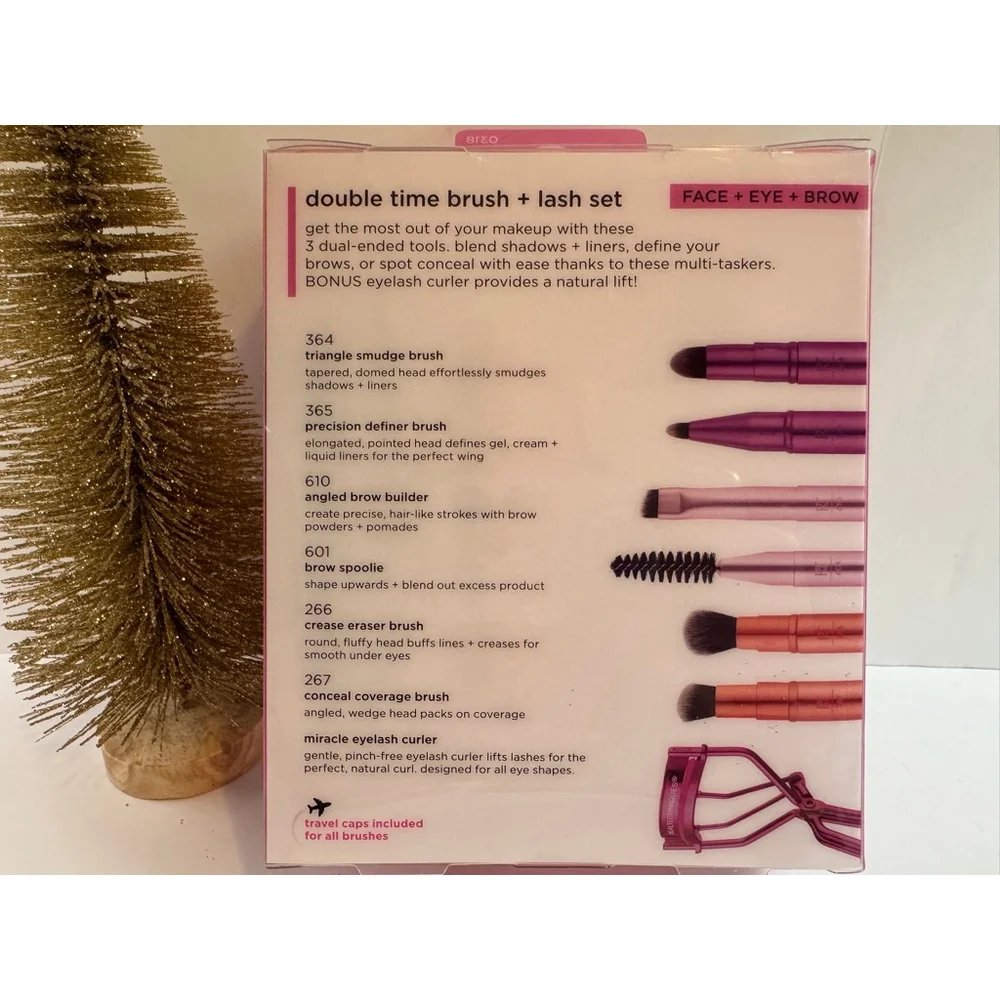 Women's REAL TECHNIQUES Double Time Brush + Lash Set
